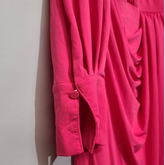 Eloquii Long Sleeve Surplice Front Maxi Dress Size 18 NWT - Picture 3 of 6